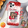 Upload Couple Photo, God Knew My Heart Needed You Valentine Anniversary Gift For Him For Her Personalized Phone Case NVL07JAN23TT1 Silicone Phone Case Humancustom - Unique Personalized Gifts Iphone iPhone 14