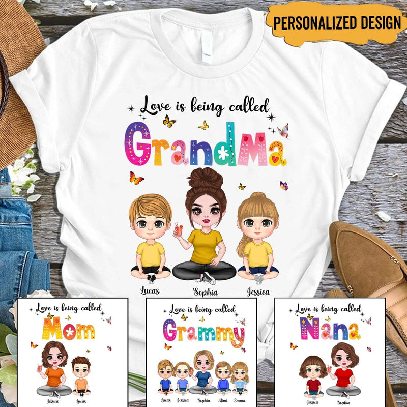 Cute Colorful Snowmy Grandma Mom Little Heart Kids Personalized Christ -  HumanCustom - Unique Personalized Gifts Made Just for You