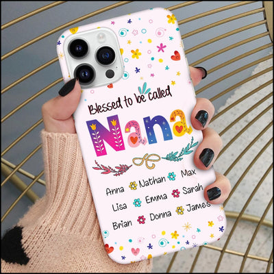 Personalized Custom "Blessed to be called Mimi" Mommy, Nana, Grandma, Auntie Phone Case NVL07MAR23XT1 Silicone Phone Case Humancustom - Unique Personalized Gifts