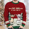 Best Cat Mom Dad Ever - Cat Personalized 3D Sweater NVL07OCT23NA1
