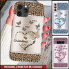 Nana Grandma Mom Personalized Butterfly Leopard Heart Phone case NVL08FEB22TT1 Silicone Phone Case Humancustom - Unique Personalized Gifts