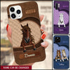 Horse Lovers Colorful Leather Pattern Personalized Phone Case NVL30DEC22TT1 Silicone Phone Case Humancustom - Unique Personalized Gifts Iphone iPhone 14