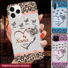 Glitter Leopard Nana Auntie Mom Heart Butterfly Kids, Blessed To Be Called Grandma Personalized Phone Case NVL09JAN23TT1 Silicone Phone Case Humancustom - Unique Personalized Gifts Iphone iPhone 14