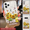 Personalized Blessed To Be Called Grandma Mom Sunflower Hummingbird Kids Phone case NVL09JUN22NY1 Silicone Phone Case Humancustom - Unique Personalized Gifts
