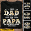 First Dad Now Papa World Map Personaized Shirt NVL09JUN23KL1