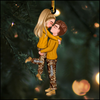 Personalized Hunting Couple Camo Pattern, Doll Couple Kissing Hugging Ornament NVL09NOV23KL3