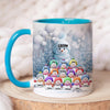 Christmas Blue Vibe Snowman Grandma Mom Colorful Kids Personalized Accent Mug NVL09NOV23VA2 Accent Mug HumanCustom - Unique Personalized Gifts Made Just for You Red