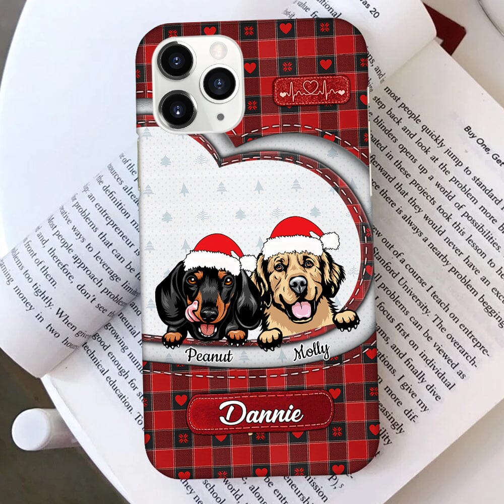 Christmas Plaid Pattern Personalized Dog Phone case NVL09OCT23TT1 Silicone Phone Case HumanCustom New 