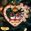 Christmas Snowman Papa Nana Dad Mom Candy Cane Kids Personalized Ornament NVL09SEP23TT1
