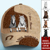 Love Horse Breeds Hoofprint Leather Pattern Personalized Cap NVL10JUL23KL1