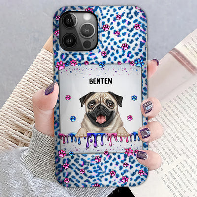 Cute Puppy Pet Dogs Leopard Pawprint Pattern Personalized Phone Case NVL11APR24TT1