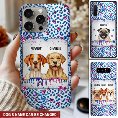 Cute Puppy Pet Dogs Leopard Pawprint Pattern Personalized Phone Case NVL11APR24TT1