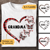 Grandma Plaid Heart Butterfly Custom T-shirt NVL11AUG21TT3 T-Shirt Humacustom - Unique Personalized Gifts S White