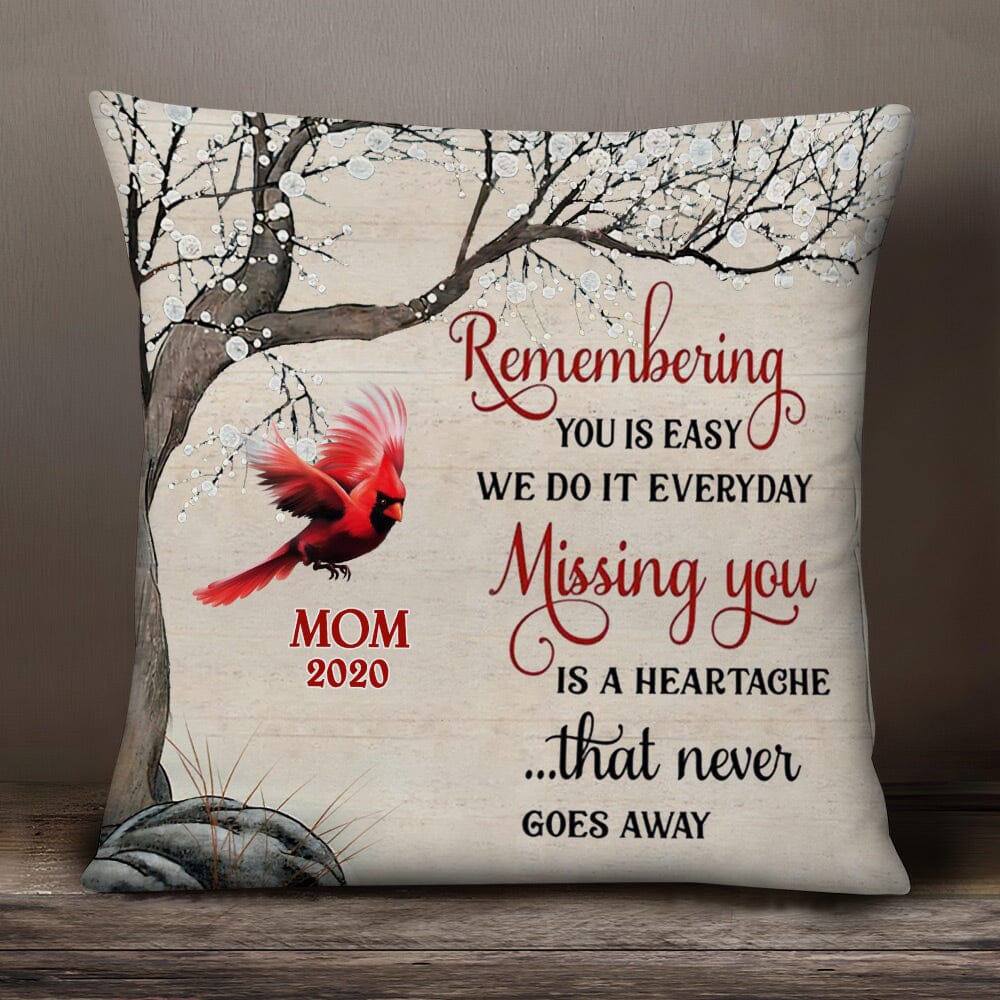 Personalized Cardinal Winter Memorial Pillow NVL11DEC23VA1 Pillow HumanCustom - Unique Personalized Gifts Made Just for You 