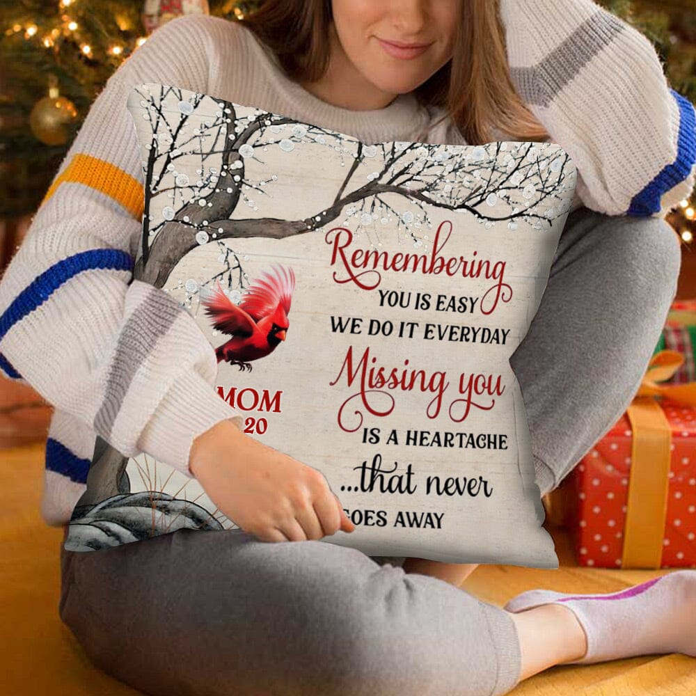 Personalized Cardinal Winter Memorial Pillow NVL11DEC23VA1 Pillow HumanCustom - Unique Personalized Gifts Made Just for You 