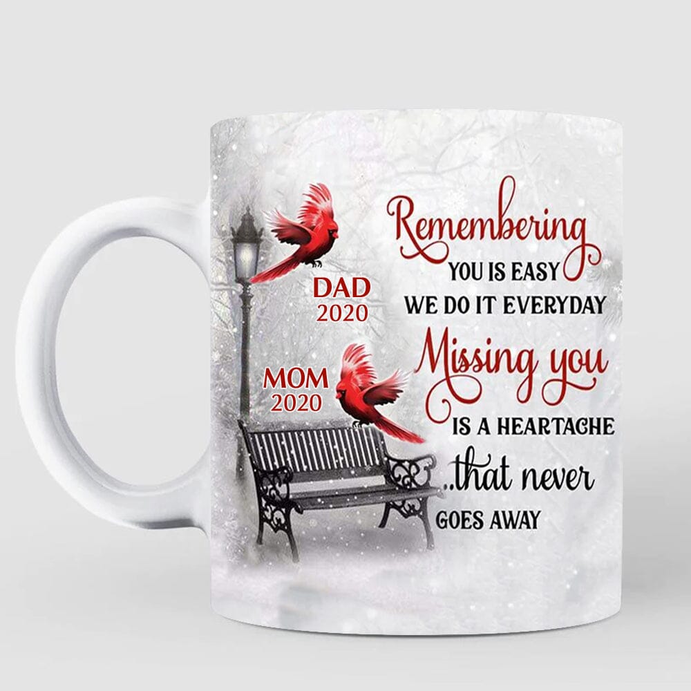 Personalized Cardinal Winter Memorial Mug NVL11DEC23VA2 White Mug HumanCustom - Unique Personalized Gifts Made Just for You 