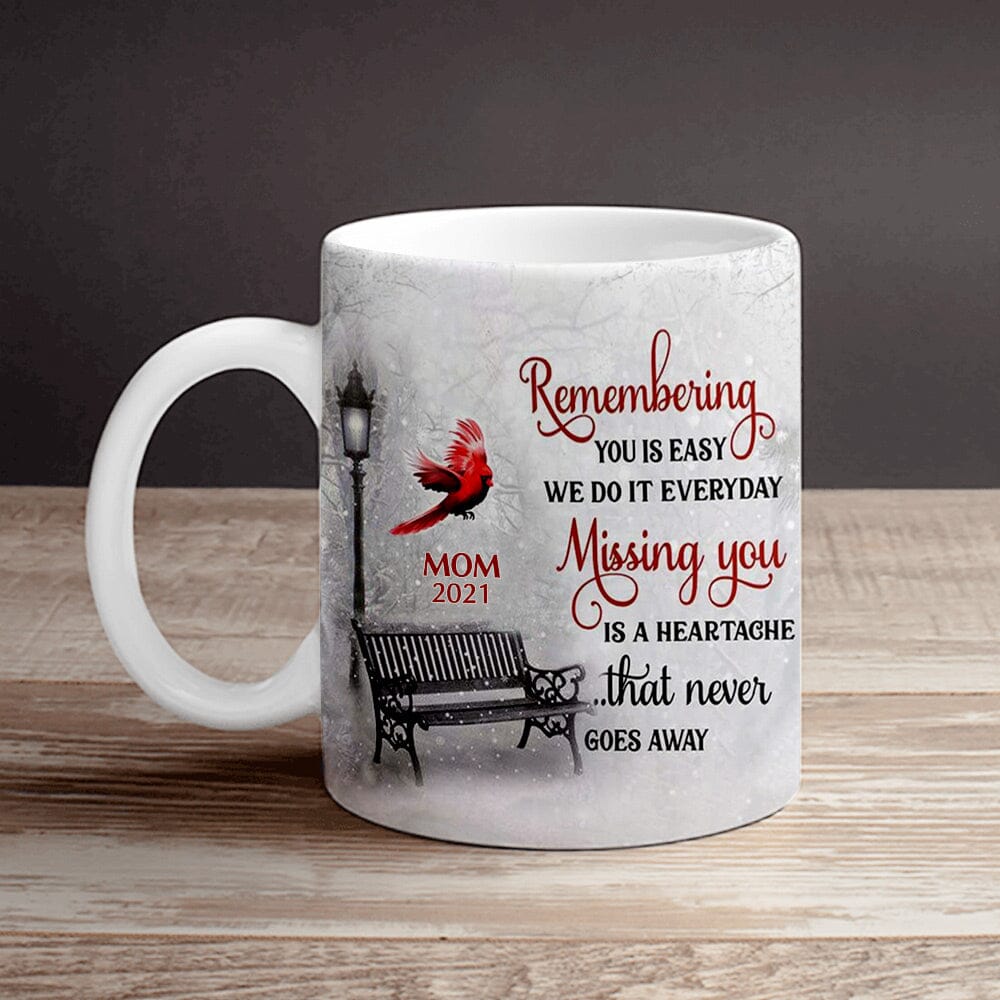 Personalized Cardinal Winter Memorial Mug NVL11DEC23VA2 White Mug HumanCustom - Unique Personalized Gifts Made Just for You 