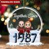 Christmas Together Since Personalized Couple Ornament NVL11NOV22NY2 Acrylic Ornament Humancustom - Unique Personalized Gifts Pack 1