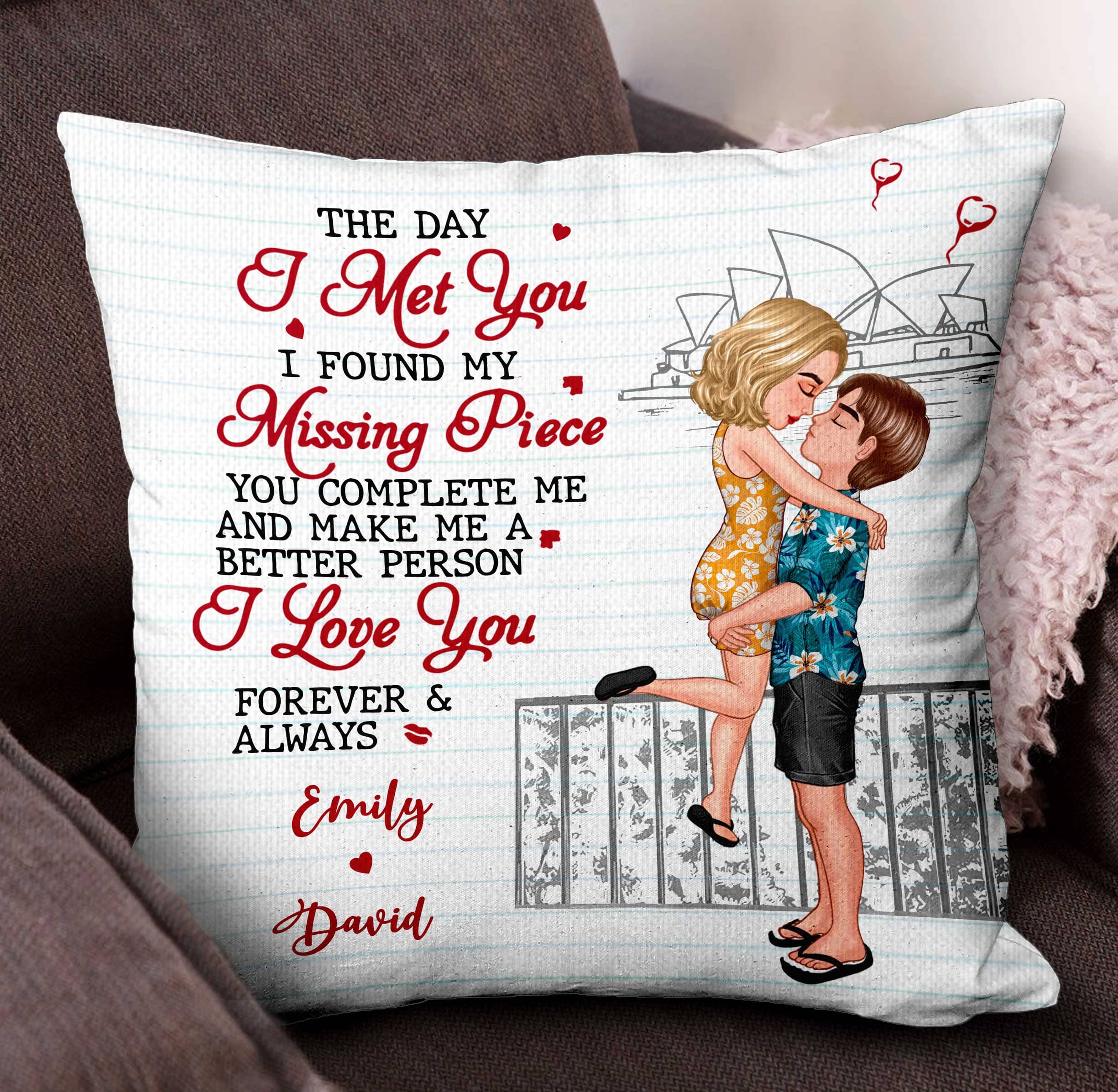 I Love You Forever And Always - Couple Personalized Pillow - Gift For Husband Wife, Anniversary NVL12OCT23TT1 Pillow HumanCustom New 