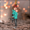 Christmas Doll Couple Hugging Kissing Personalized Ornament NVL12SEP23KL1