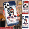 4th Of July American Grandma Mom Messy Bun Personalized Phone case NVL13JUN22CT1 Silicone Phone Case Humancustom - Unique Personalized Gifts