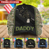 Grandpa Papa Daddy Veteran Fist Bump Fathers Day Family Personalized Cap NVL13MAY24TT2