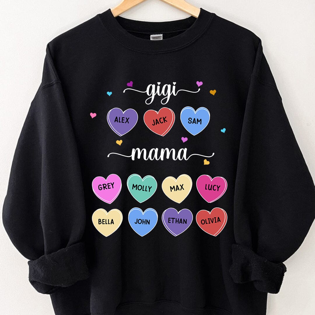 Colorful Mom Grandma Heart Kids Personalized Sweatshirt NVL13NOV23TT1 2d sweatshirt HumanCustom - Unique Personalized Gifts Made Just for You 