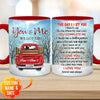Valentine Gift For Couple Red Truck Personalized Mug NVL14DEC22CT1 Accent Mug Humancustom - Unique Personalized Gifts Red 11 oz