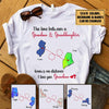 Personalized The Love Between A Grandma & Granddaughter Knows No Distance Standard T-Shirt NVL14JUL21VA1 Gearment S White