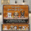 Personalized Custom Up To 3 Dogs Patio, Porch, Barkyard Bar & Grill Printed Metal Sign NVL14JUN21VA2 Dog And Cat Human Custom Store 12.5 x 17.5 in- Best Seller