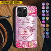 Grandma- Mom Heart Butterfly Kids Personalized Clear Phone case NVL14MAY24TT2