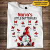 Grandma's Little Butterflies Personalized Gnome Grandma Nana Mom Shirt NVL15JAN22TT2 White T-shirt Humancustom - Unique Personalized Gifts 2XL White