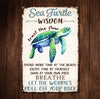 Sea Turtle Wisdom Trust The Flow Printed Metal Sign NVL15JUL21XT1 Dog And Cat Human Custom Store 12.5 x 17.5 in - Best Seller