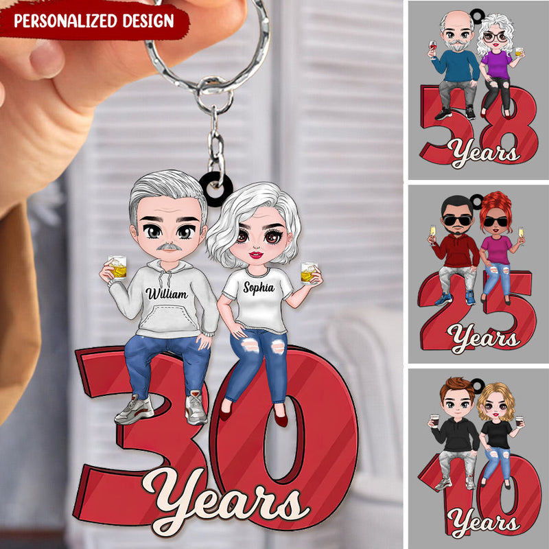 Discover Personalized Anniversary Couple Annoying Each Other And Still Going Strong Keychain