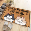 Cats Make The Rule In This House - Cat Personalized Doormat - Gift For Pet Owners, Pet Lovers NVL15JUN23KL3
