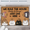 Cats Make The Rule In This House - Cat Personalized Doormat - Gift For Pet Owners, Pet Lovers NVL15JUN23KL3