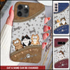 Cute Funny Kitten Pet Cat Pawprint Leather Zipper Texture Personalized Phone Case NVL16AUG23NY2