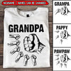 Personalized Grandpa with Grandkids Hand to Hands Shirt NVL16MAR22TP1 White T-shirt and Hoodie Humancustom - Unique Personalized Gifts Classic Tee S White