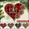 Personalized Christmas Cat Mom Heart Wood Ornament NVL16OCT21CT4 Wood Custom Shape Ornament Humancustom - Unique Personalized Gifts