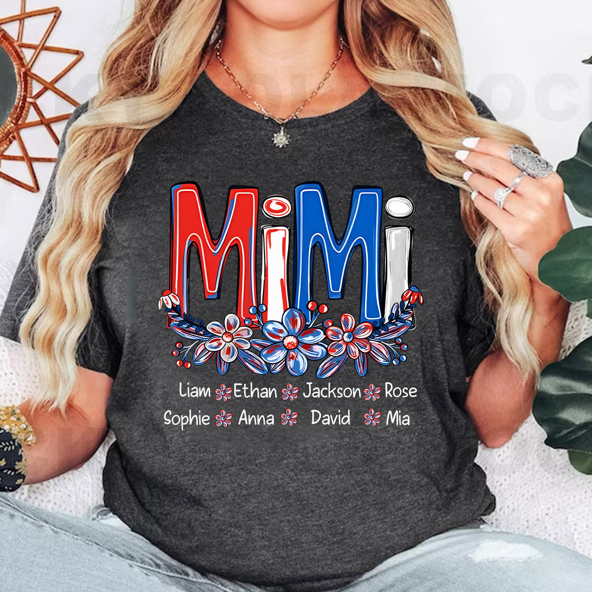 Red White Blue USA 4th July For Grandma And Kids Personalized Shirt NVL17APR24VA1