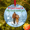Personalized Chrismas God Knew My Heart Needed You Couple Circle Ornament NVL17AUG21CT2 Circle Ornament Humancustom - Unique Personalized Gifts