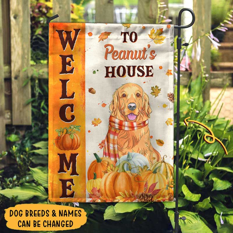 Discover Welcome To The Dog House Fall Season, Personalized Garden Flags, Gifts For Dog Lovers