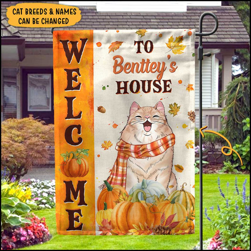 Discover Welcome To The Cat House Fall Season, Personalized Garden Flags, Gifts For Dog Lovers