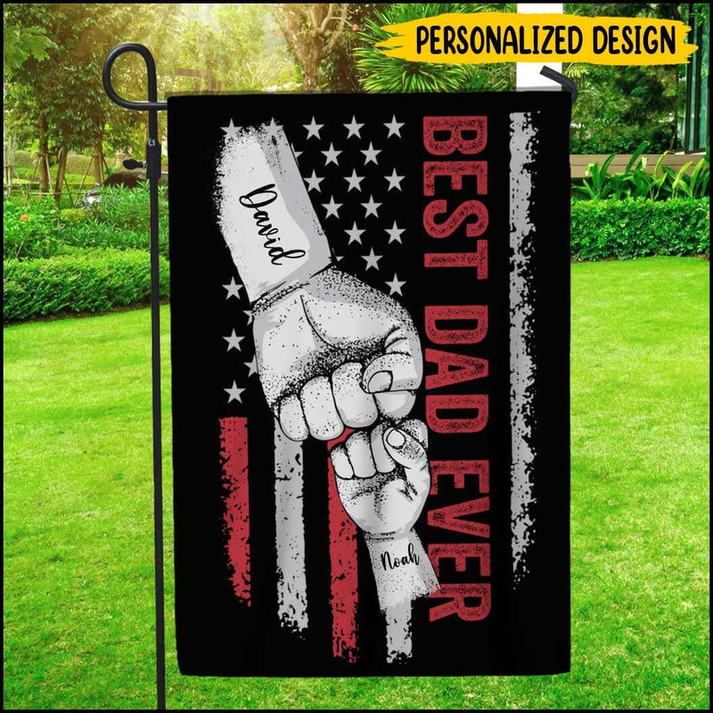 Discover Best Dad Ever - Personalized Flag - Birthday Gift For Dad, Papa, Daddy, Grandpa - From Daughter/Son, Wife