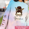 Leopard Messy Bun Grandma Mom Butterfly Kids Personalized 3D Sweater NVL17JAN23CT1 3D Sweater Humancustom - Unique Personalized Gifts S Sweater