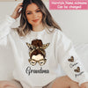 Leopard Messy Bun Grandma Mom Heart Kids Personalized 3D Sweater NVL17JAN23CT3 3D Sweater Humancustom - Unique Personalized Gifts S Sweater