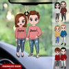 Personalized Doll Couple Holding Hands Gift For Husband, Wife Couple Car Ornament NVL17JUL23NY1 Car Ornament Humancustom - Unique Personalized Gifts Pack 1