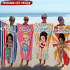 Bring The Joy - Bestie Personalized Custom Beach Towel - Christmas Gift For Best Friends, BFF, Sisters NVL17JUN23NY4