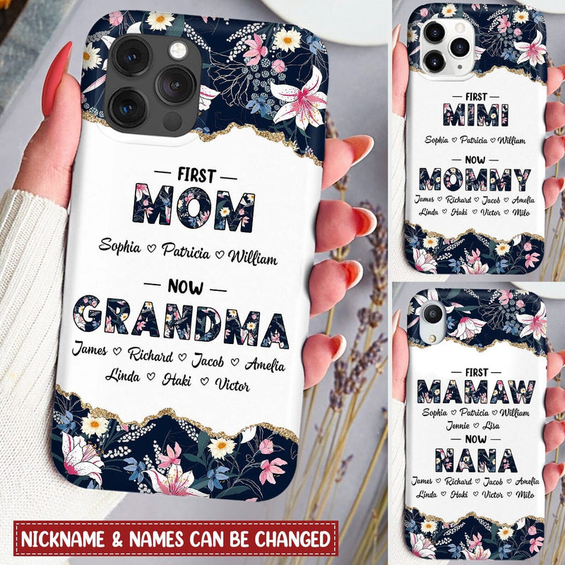 Discover Flower First Mom Now Grandma Personalized Phone Case