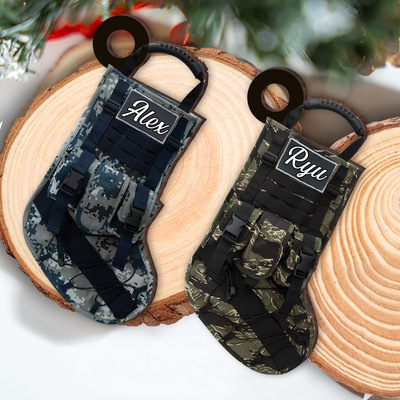 Christmas Military Themed Holiday Stockings Personalized Ornament NVL18NOV23NA1